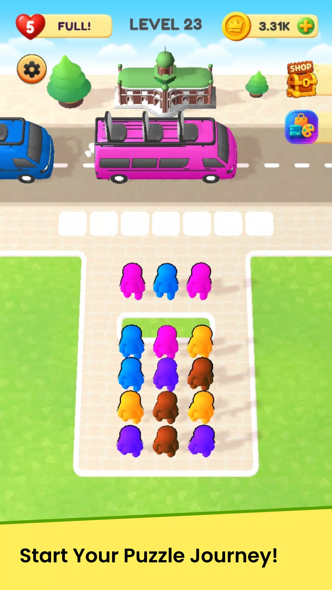 Traffic Jam Puzzle: Bus Solver Screenshot1