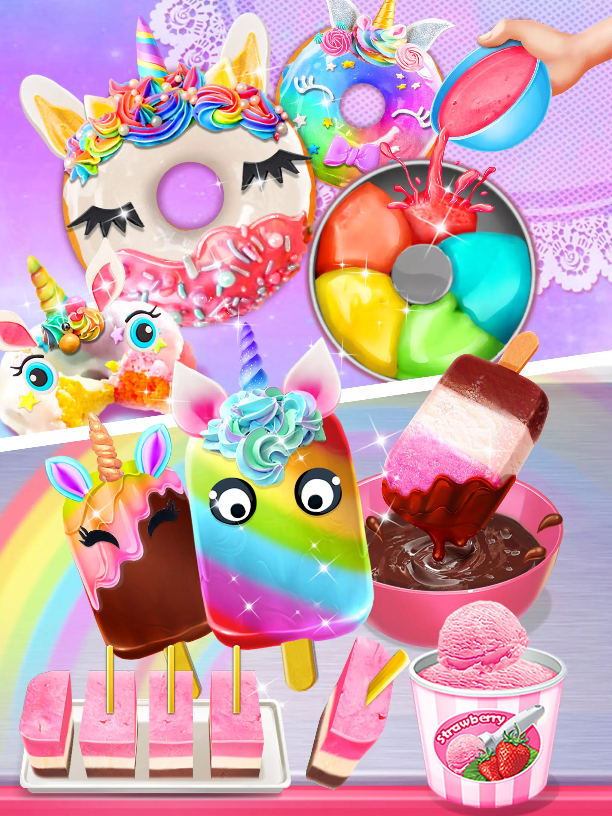 Unicorn Cake Rainbow Food Chef Screenshot4