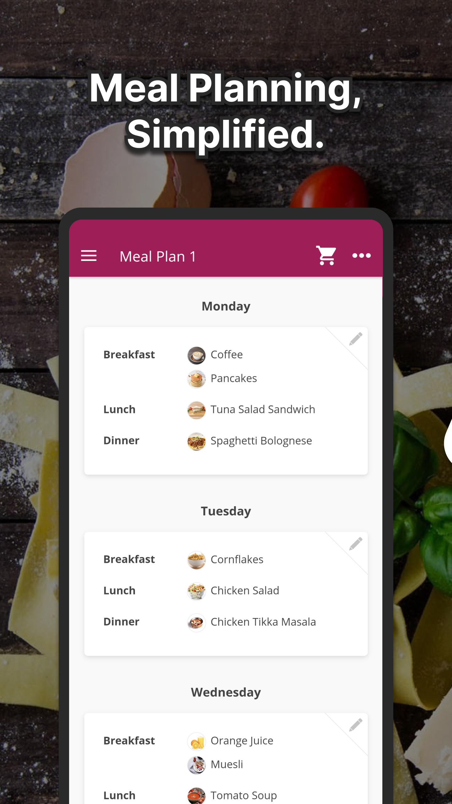 Plan Meals Screenshot1