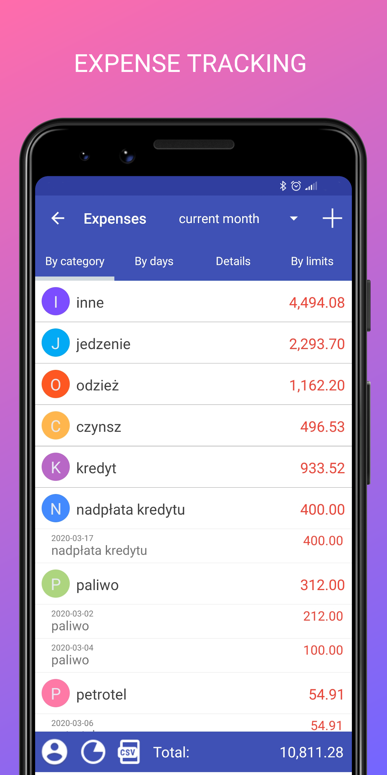Income vs Expenses Screenshot3