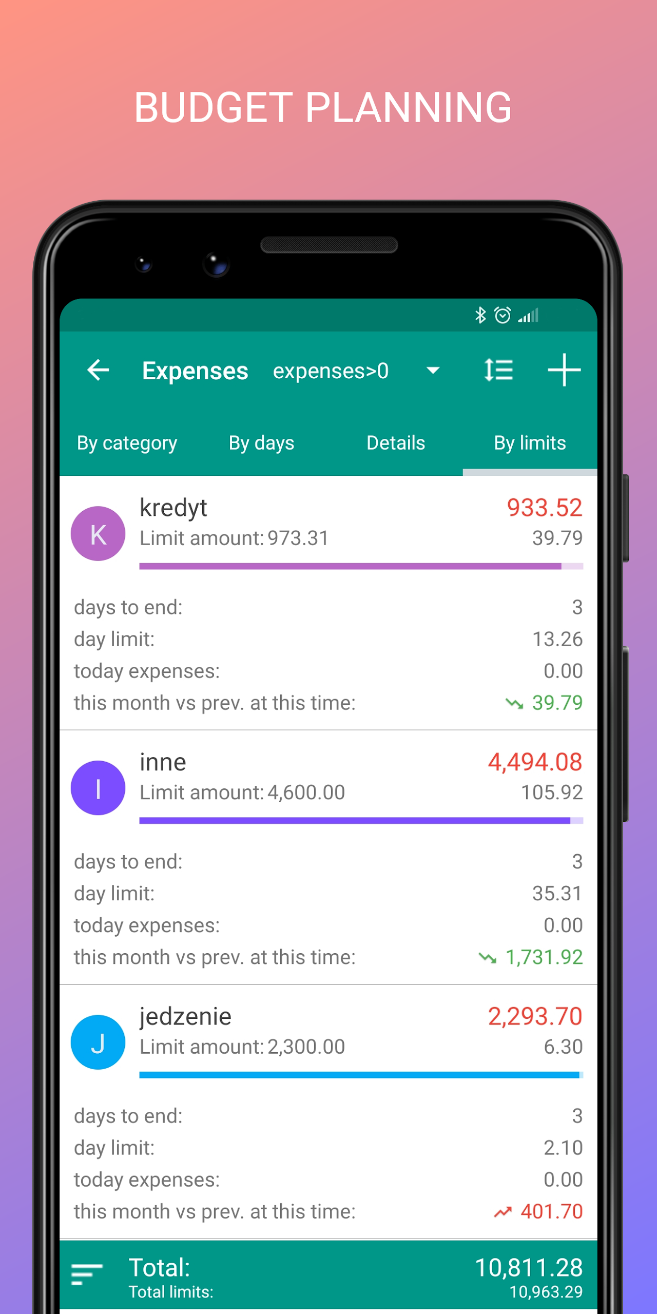 Income vs Expenses Screenshot4