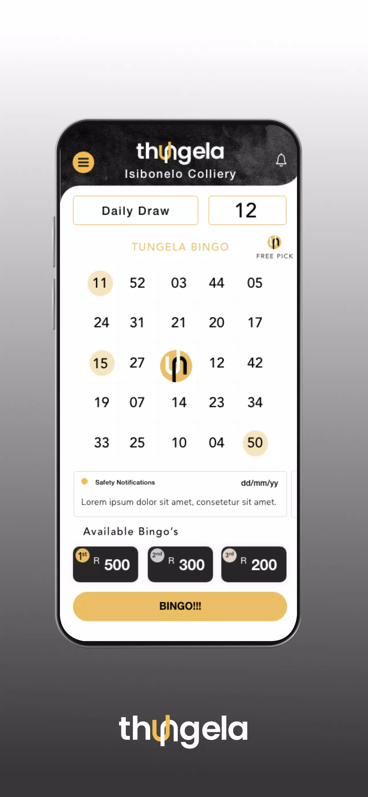 Thungela Bingo Screenshot2