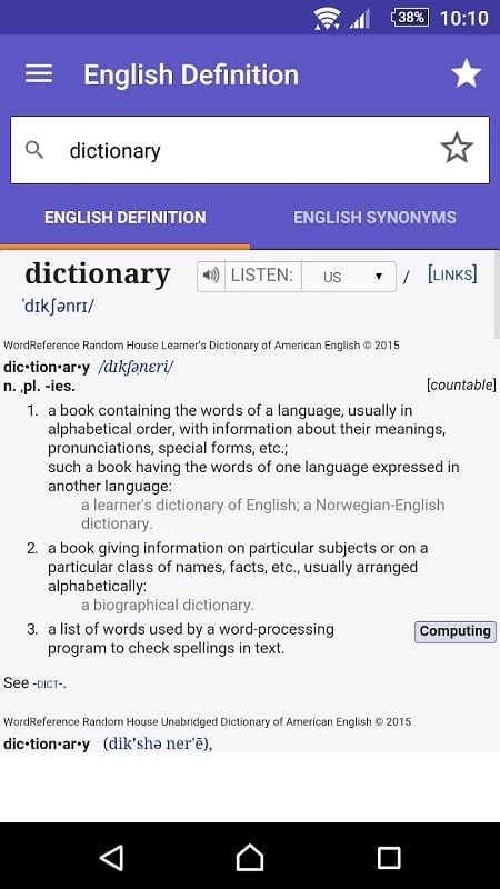 WordReference.com dictionaries Screenshot1