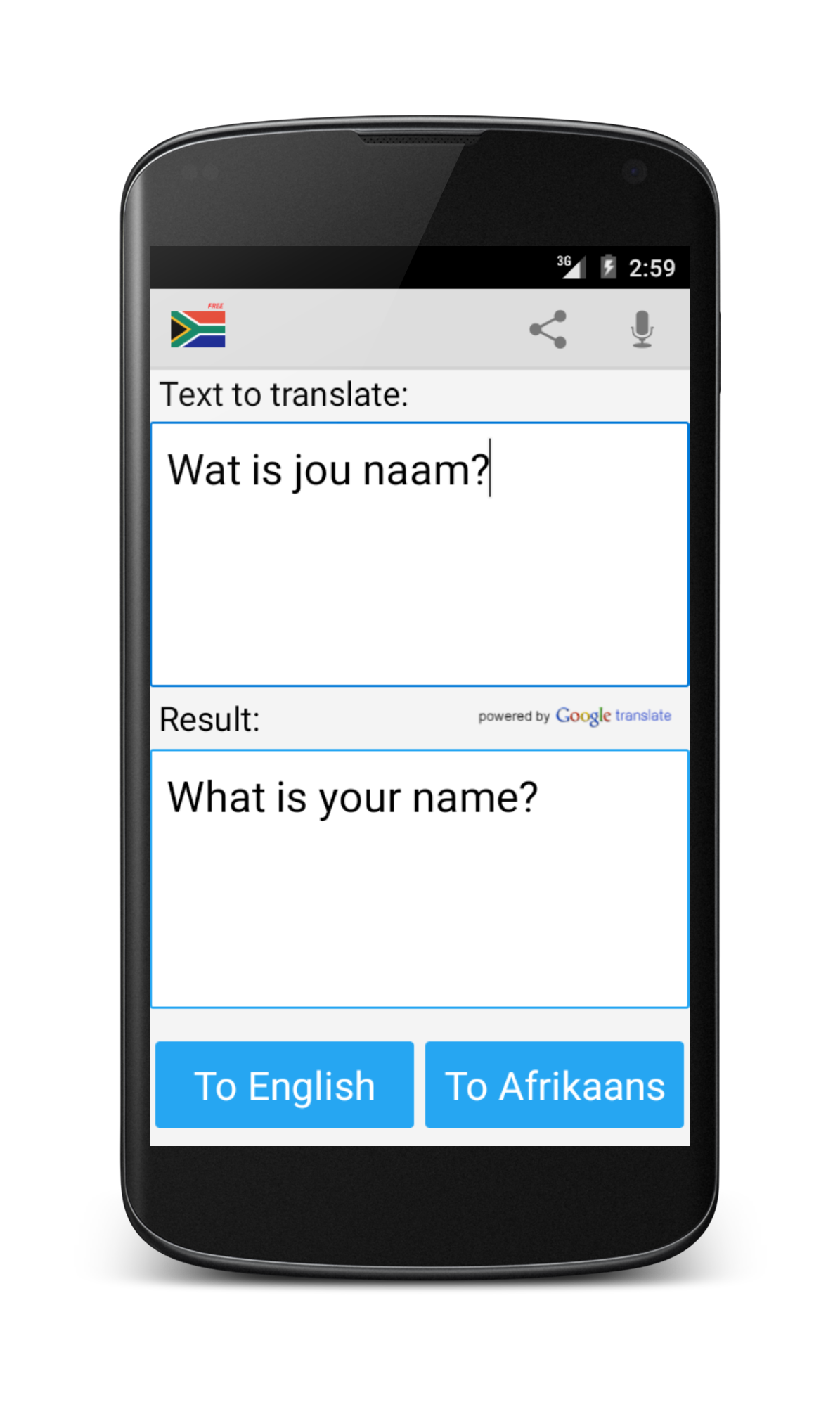 Afrikaans English Translator Screenshot4