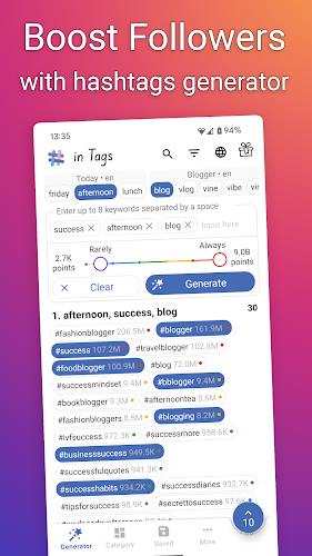 in Tags - AI Hashtag generator Screenshot2