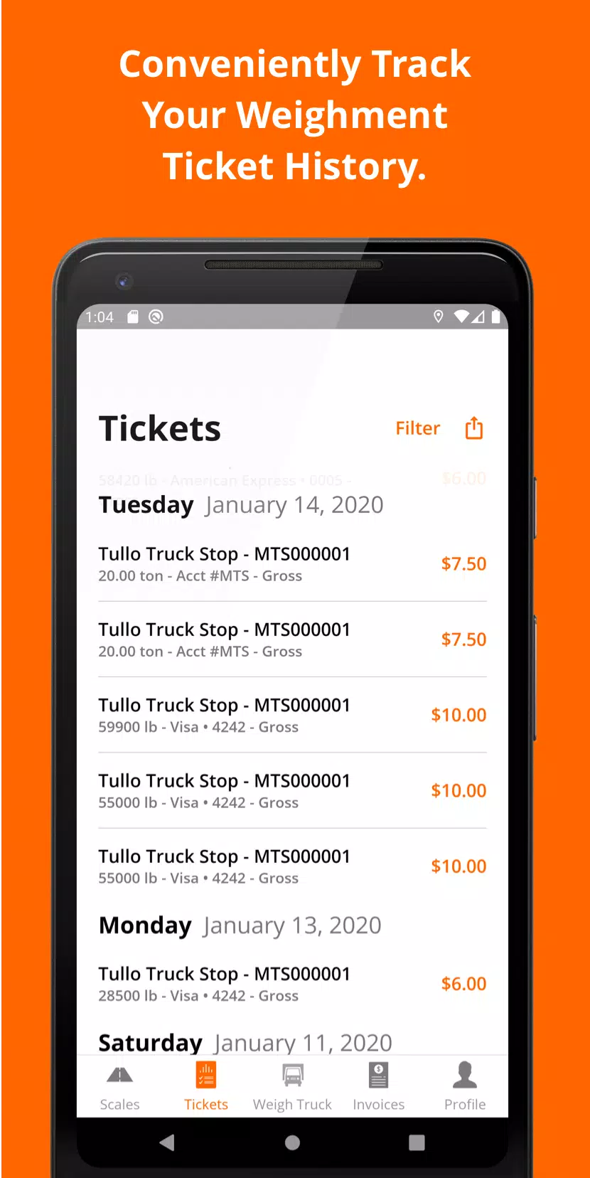 MyTruckScales Screenshot3