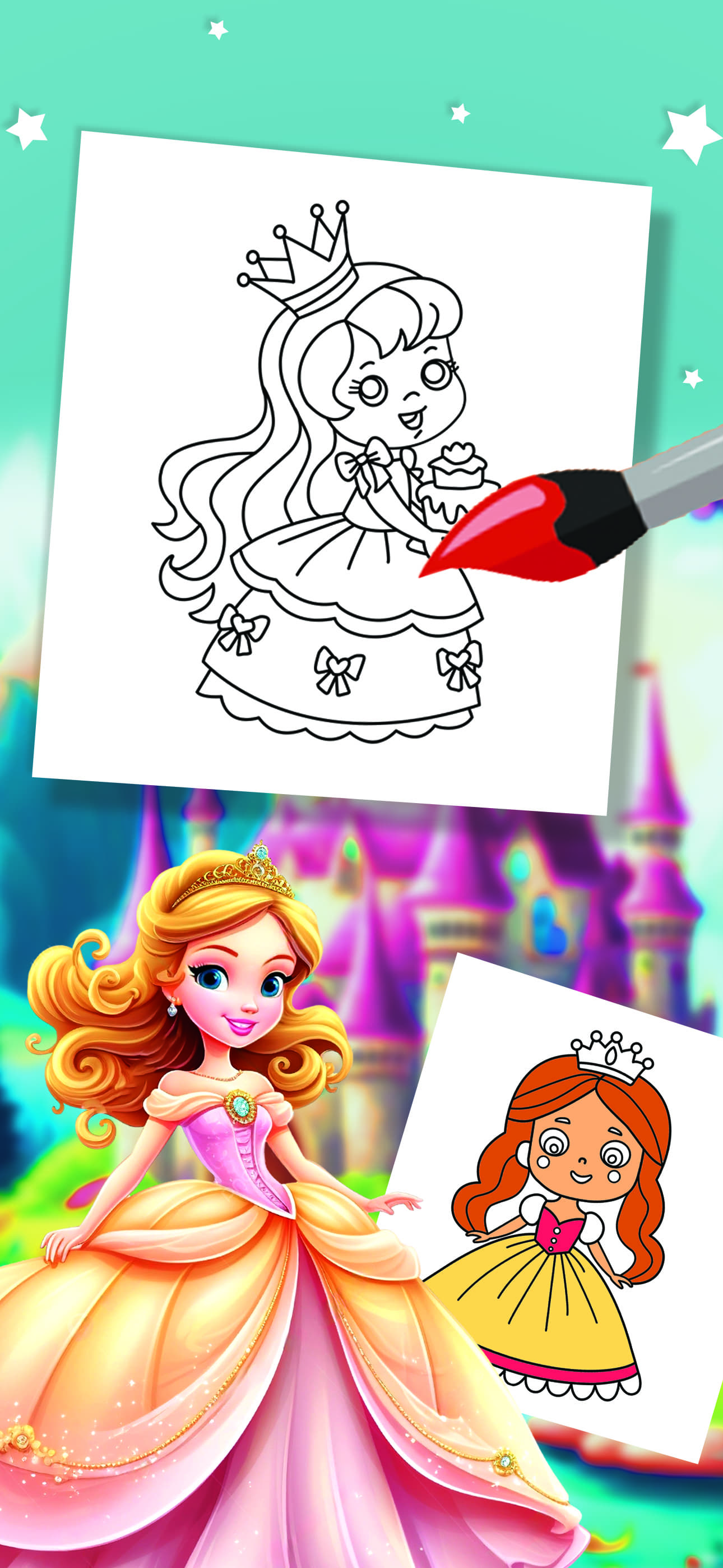 Princess Coloring Book Game Screenshot3