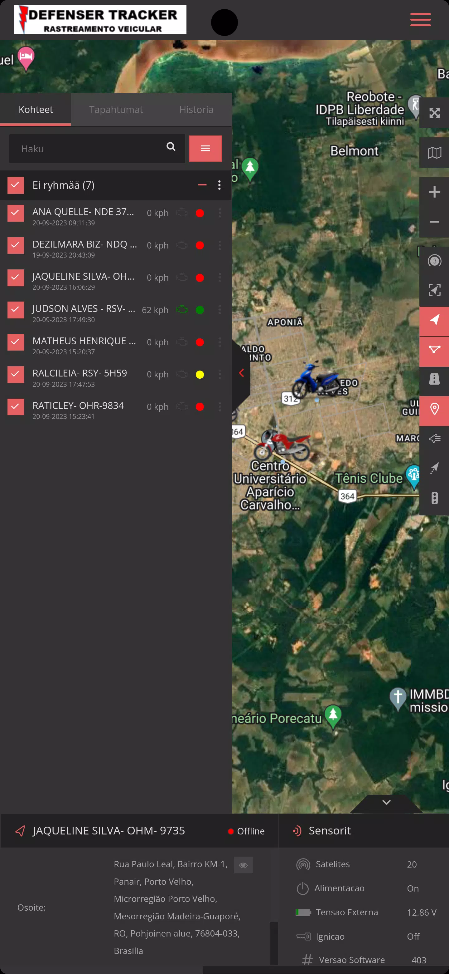 Defenser Tracker Screenshot2
