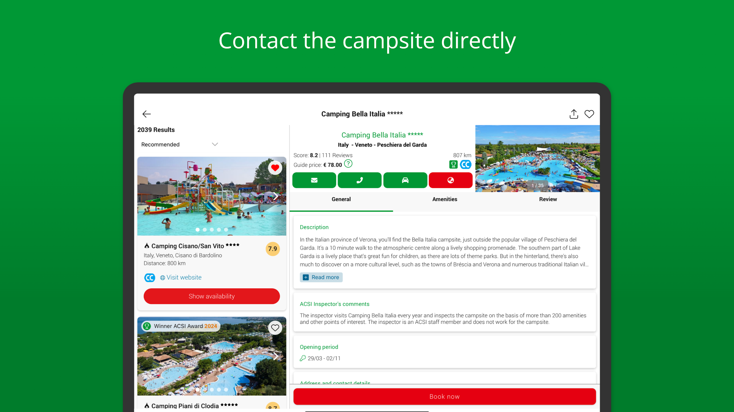ACSI Campsites Europe Screenshot15