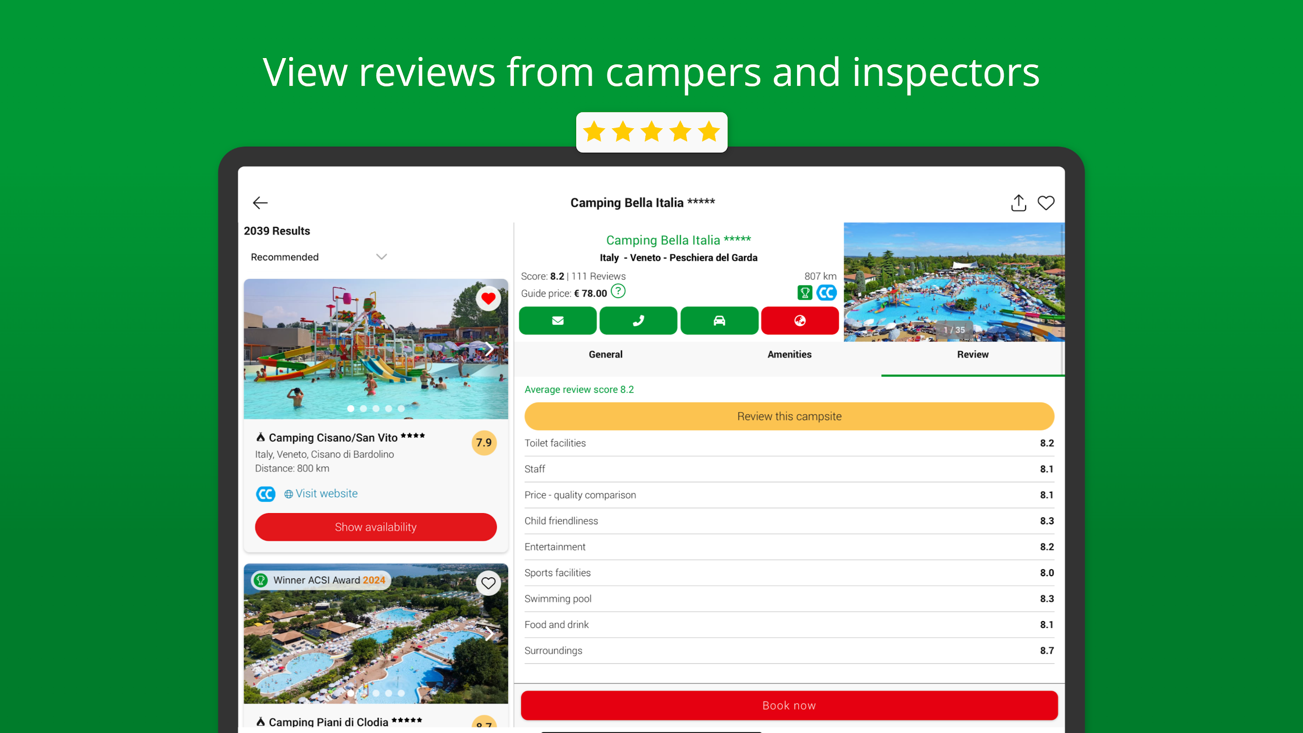 ACSI Campsites Europe Screenshot12