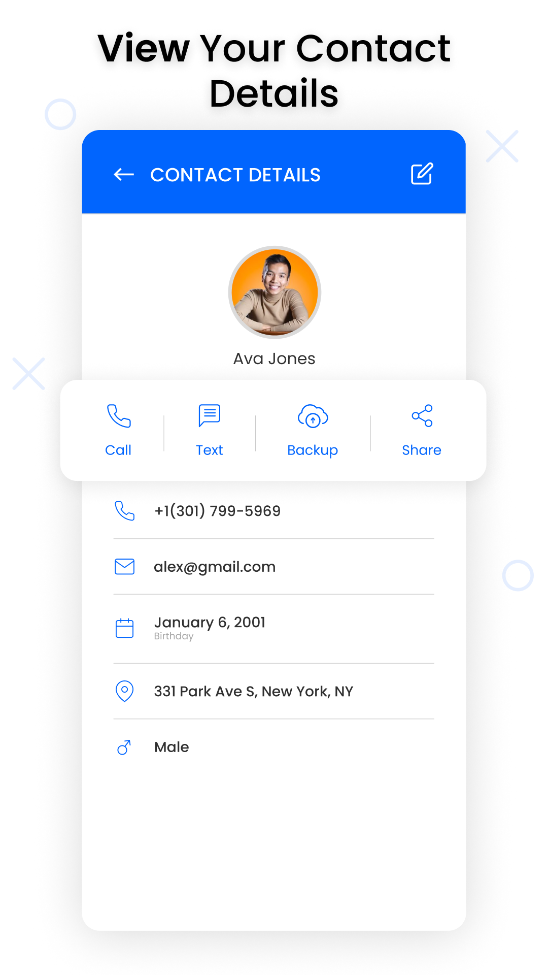 Contacts Backup Screenshot5