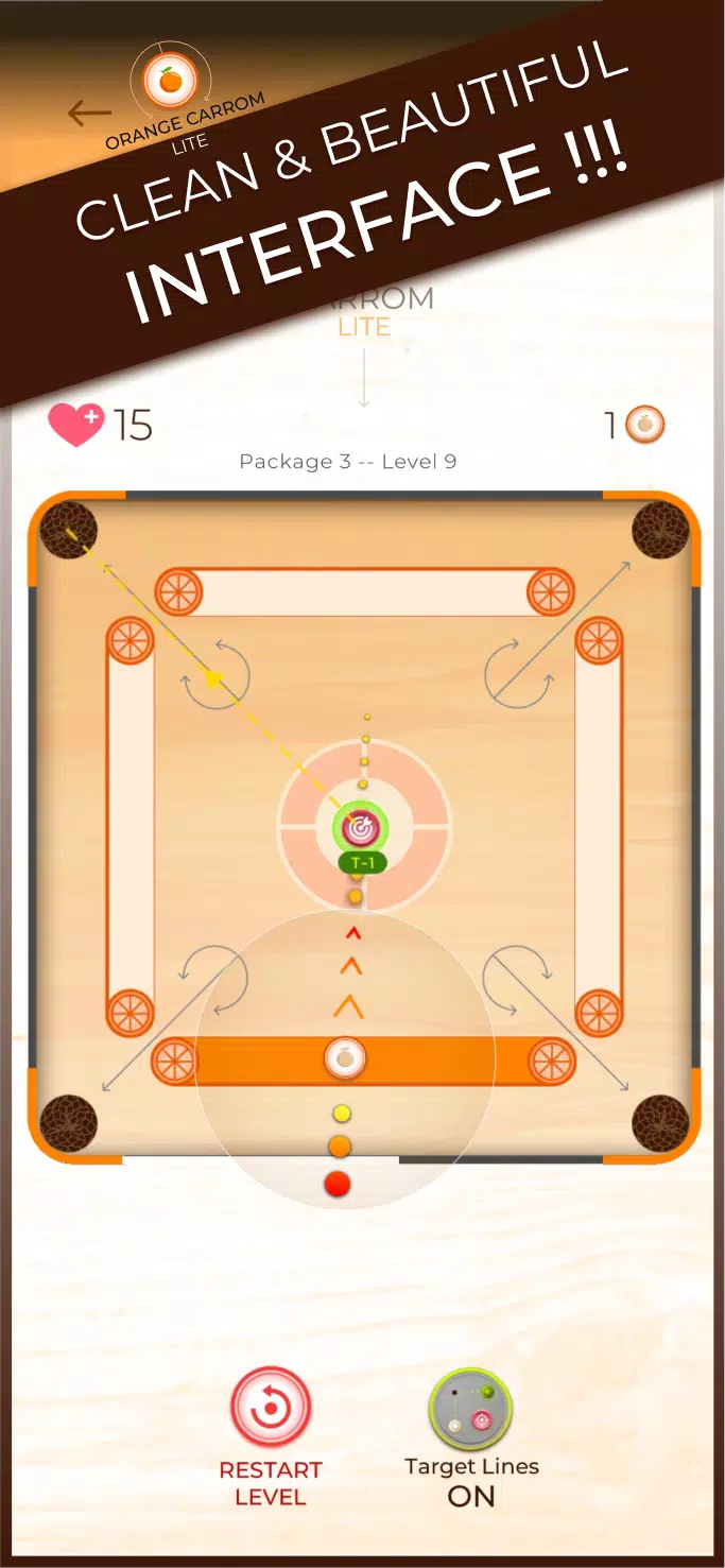 Trickshot: Orange Carrom Lite Screenshot8
