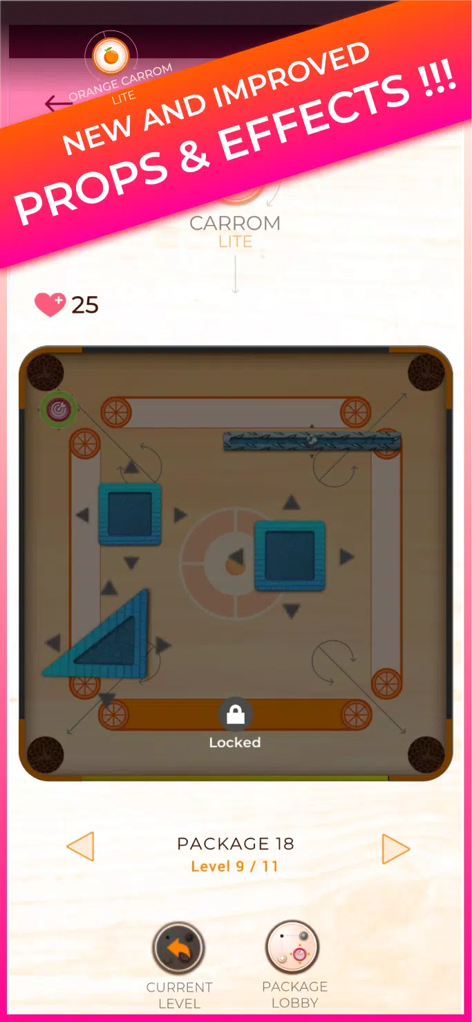 Trickshot: Orange Carrom Lite Screenshot3