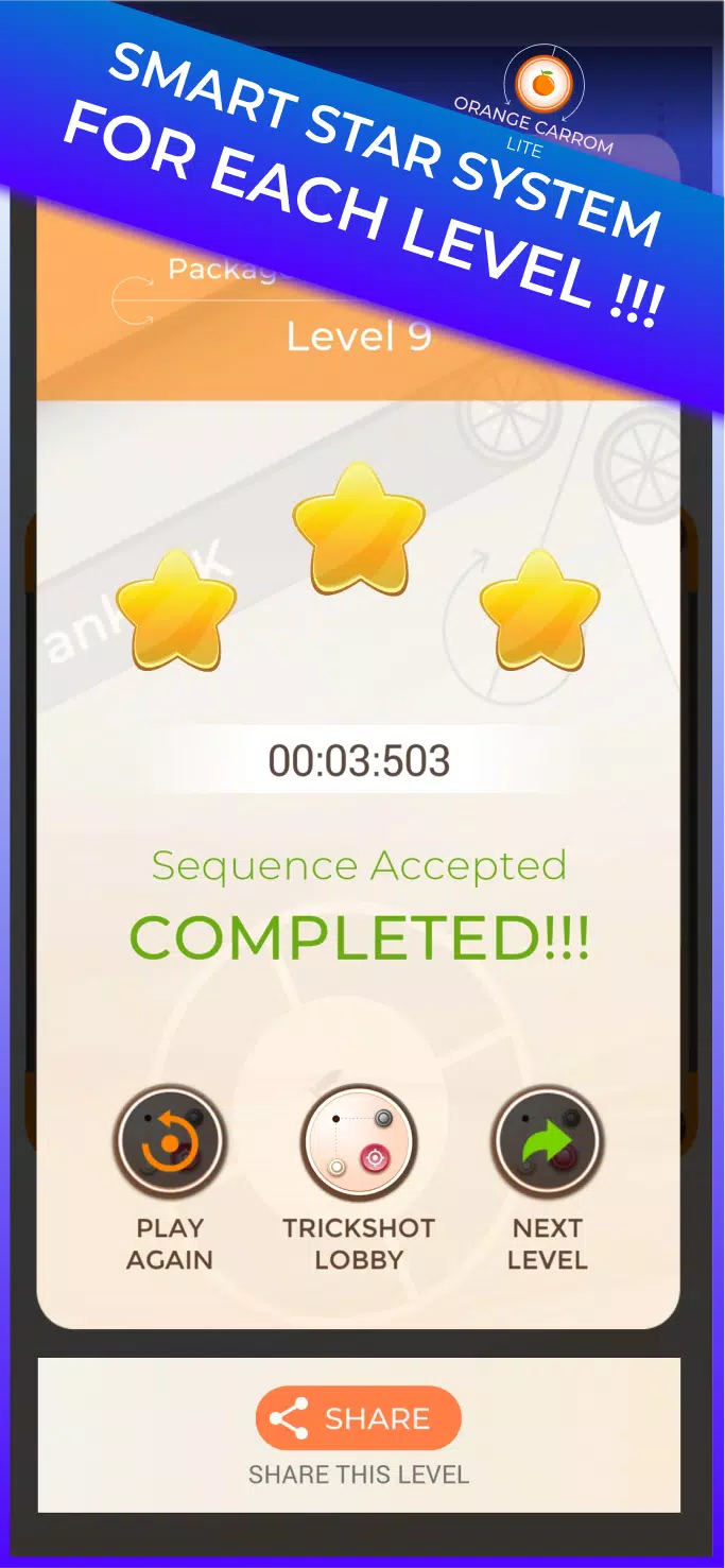 Trickshot: Orange Carrom Lite Screenshot4