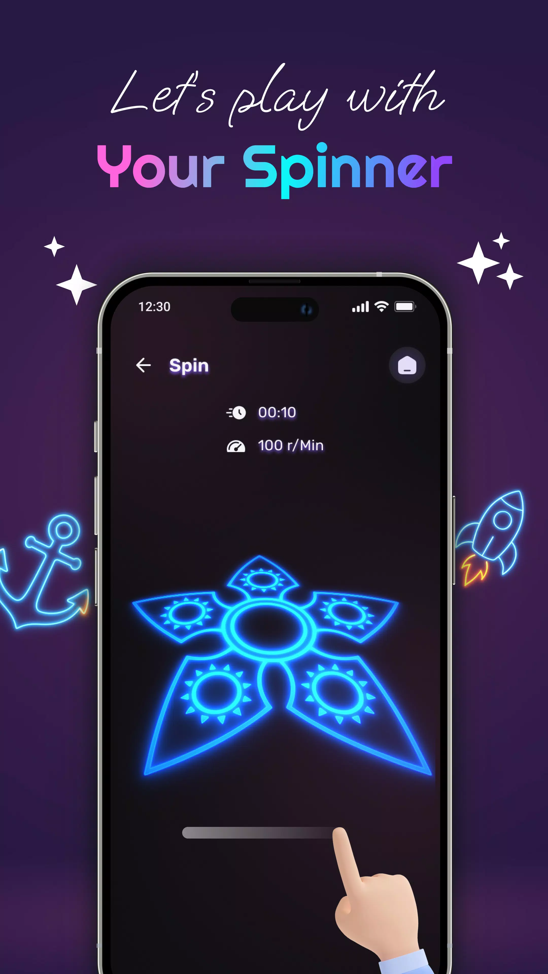 Magic Finger Glow Spinner Art Screenshot4