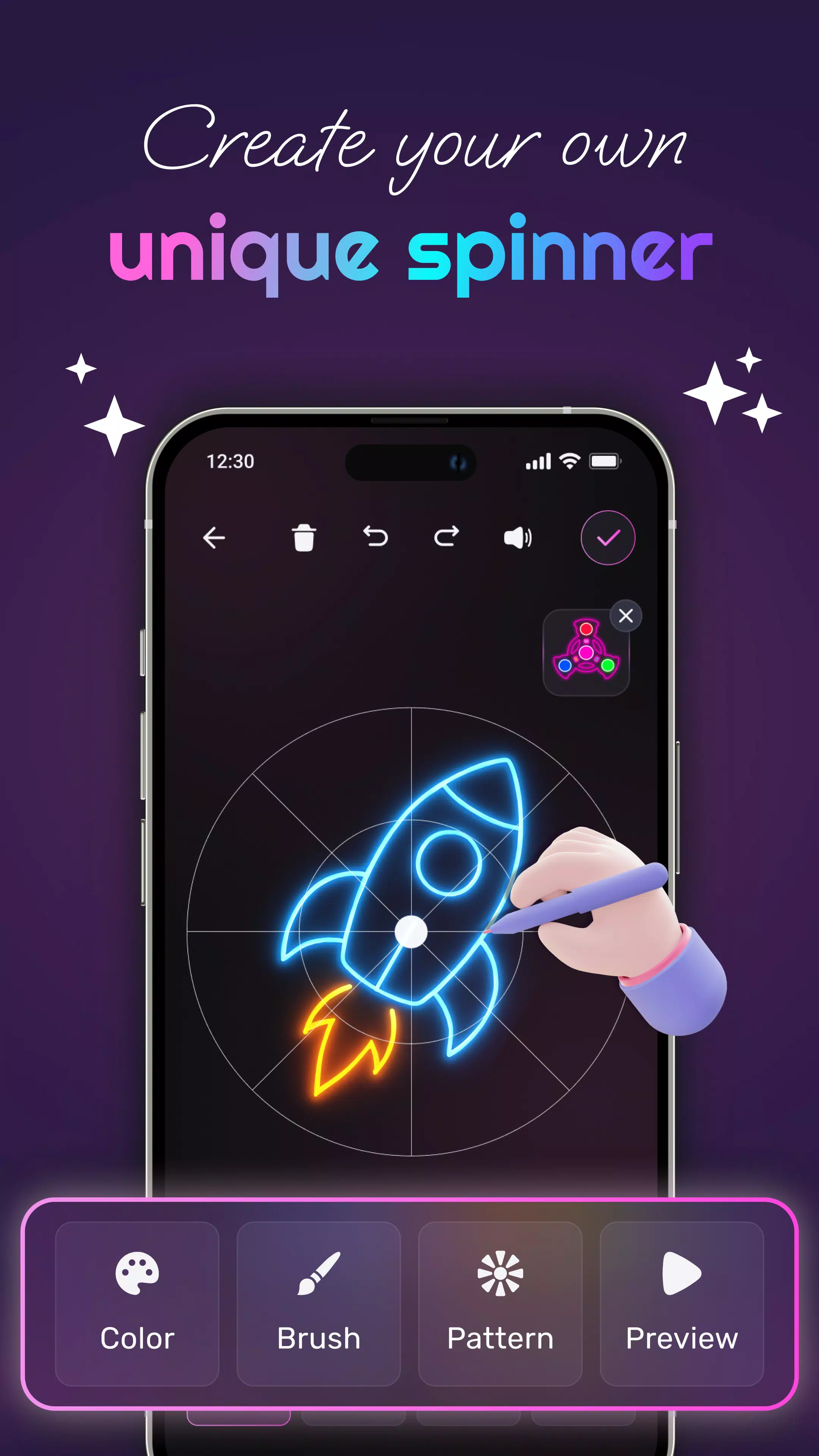Magic Finger Glow Spinner Art Screenshot8