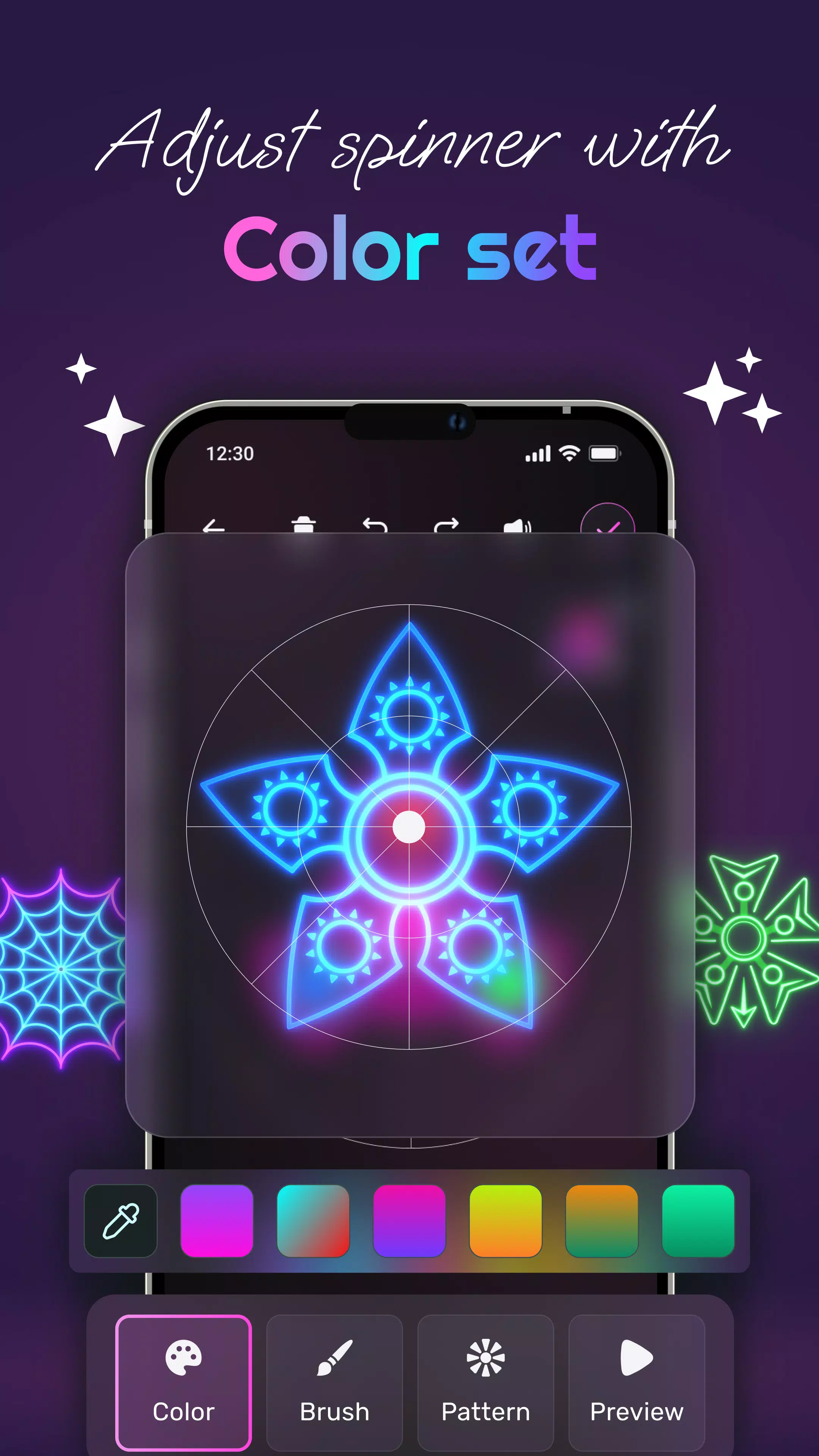 Magic Finger Glow Spinner Art Screenshot2