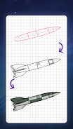 How to draw rockets by steps Screenshot16