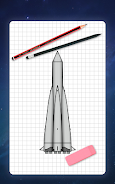 How to draw rockets by steps Screenshot5