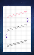 How to draw rockets by steps Screenshot9