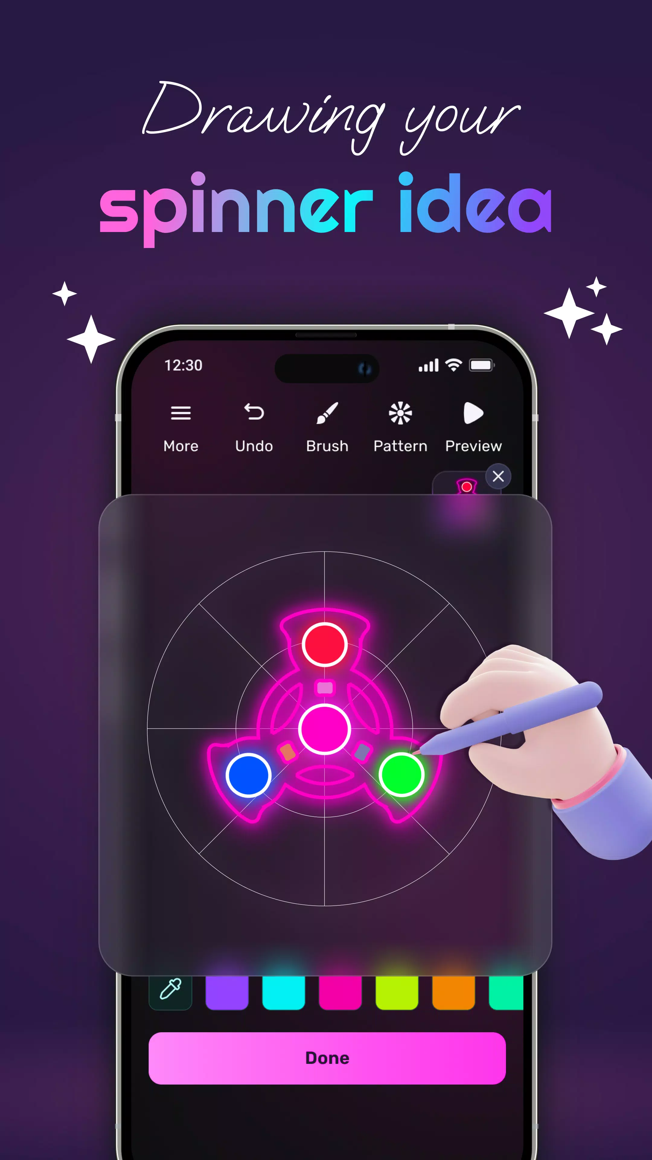 Magic Finger Glow Spinner Art Screenshot1