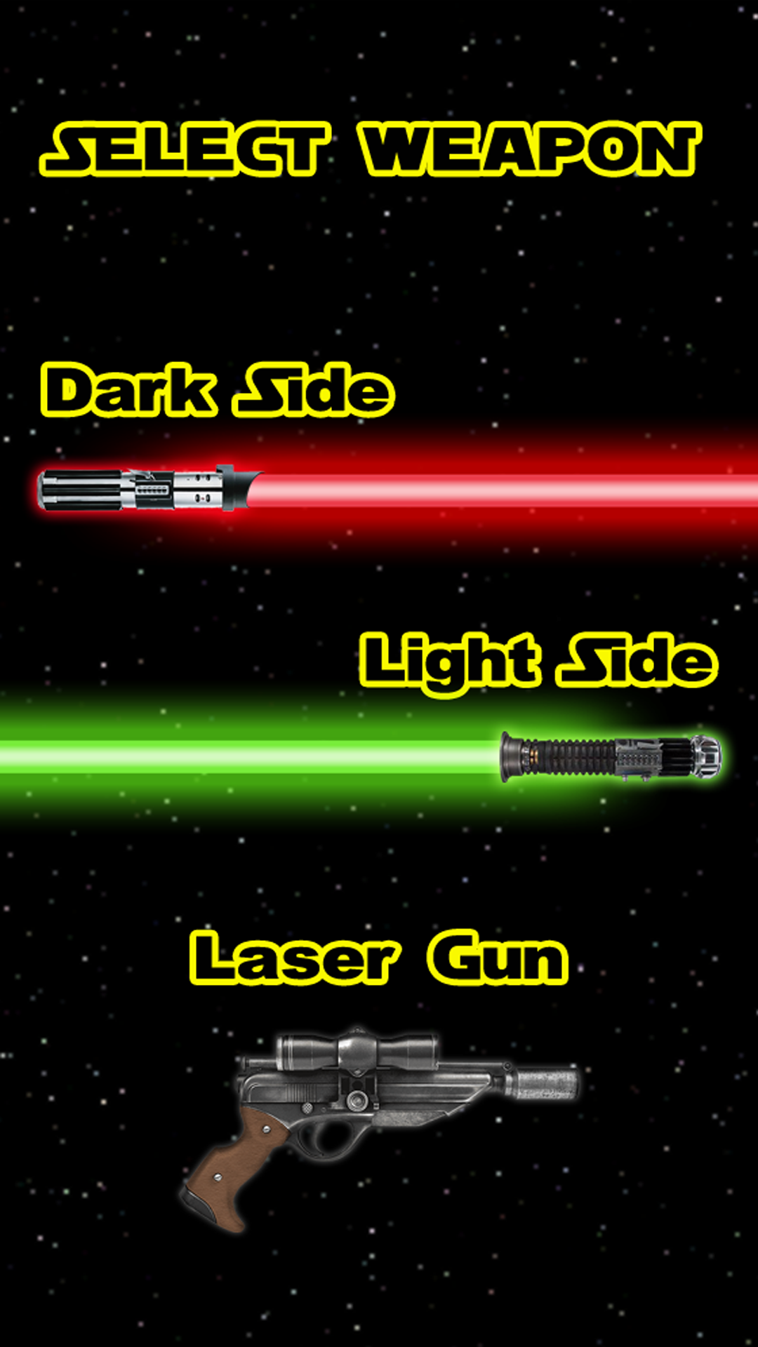 Laser saber and gun simulator Screenshot1