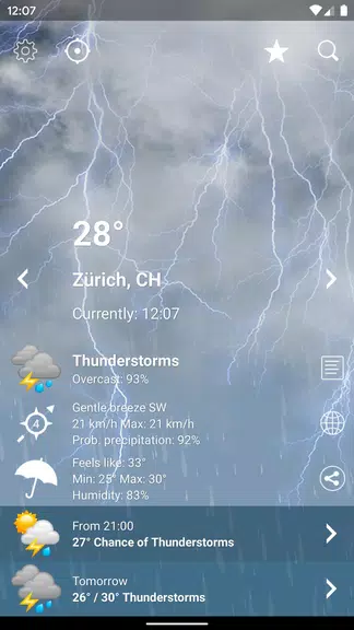 Weather Switzerland XL PRO Screenshot2