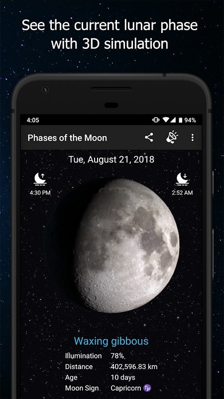 Phases of the Moon Calendar & Wallpaper Pro Screenshot2