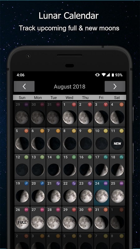 Phases of the Moon Calendar & Wallpaper Pro Screenshot4