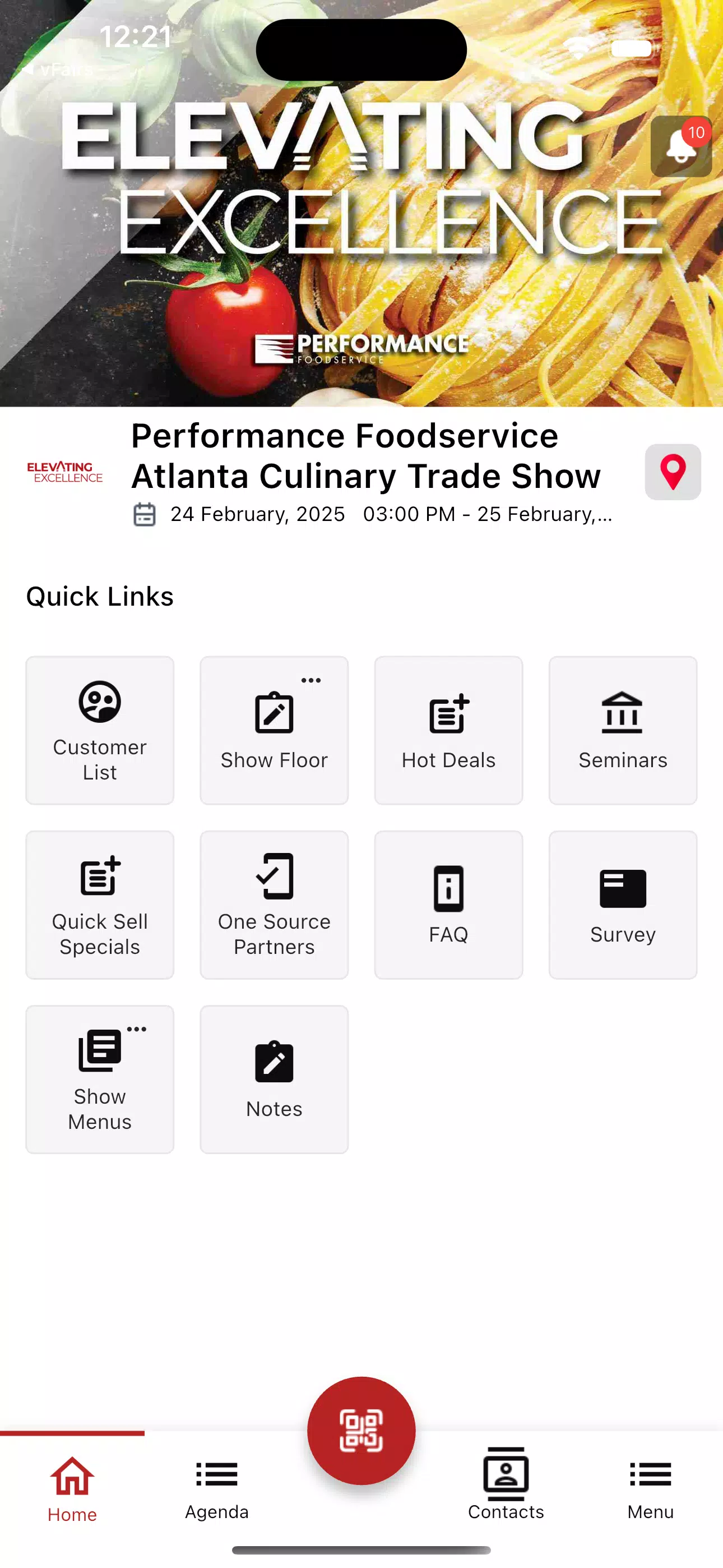 Performance Foodservice Events Screenshot1