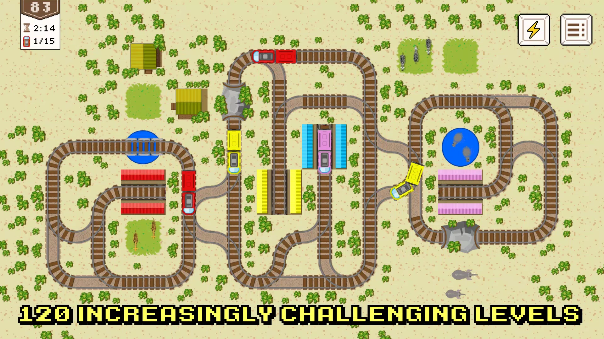 Trains puzzle - Railroads game Screenshot5
