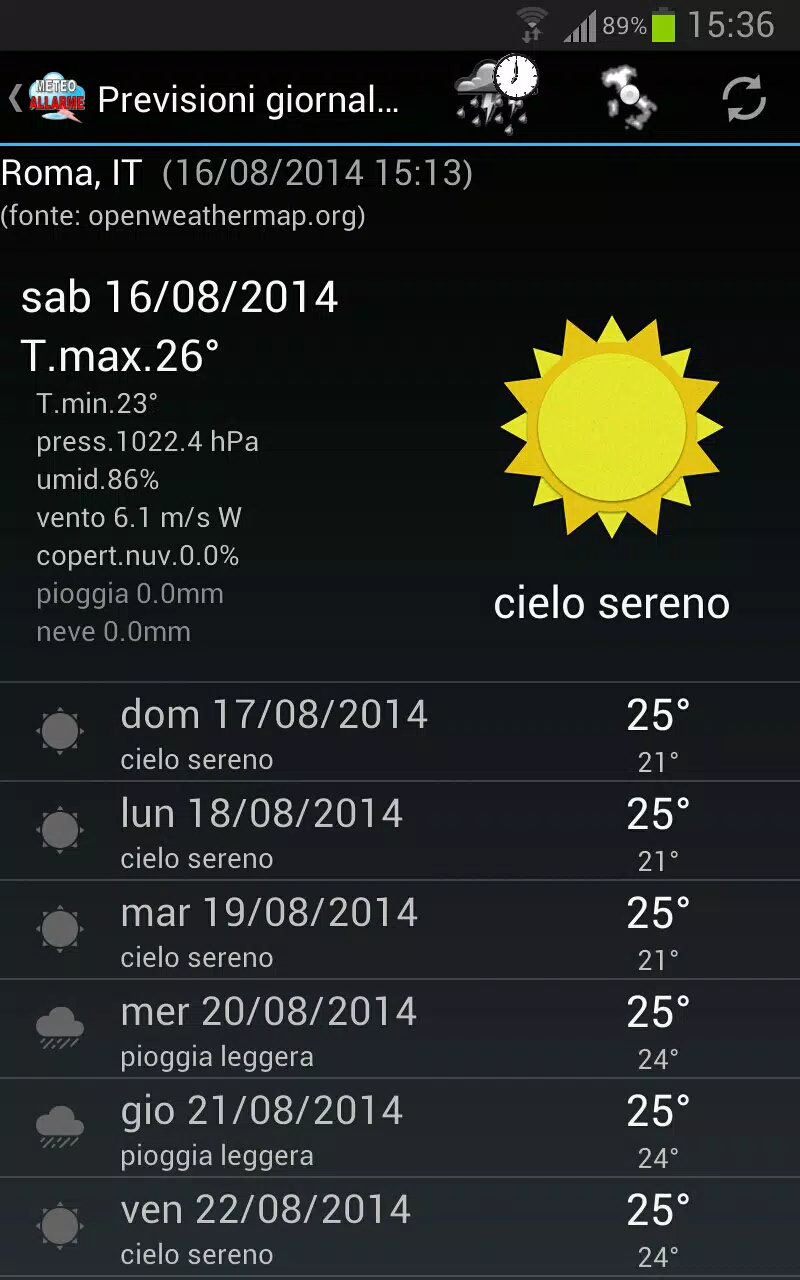 Allarme Meteo IT Screenshot6