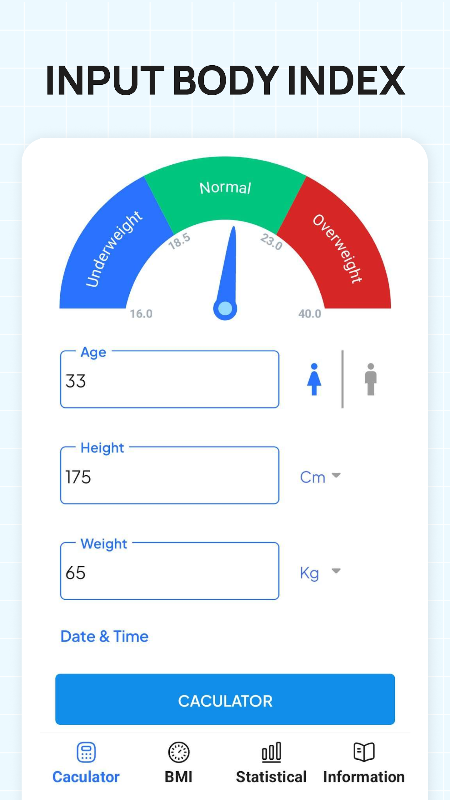 Weight Tracker: BMI, BMR, LBM Screenshot1