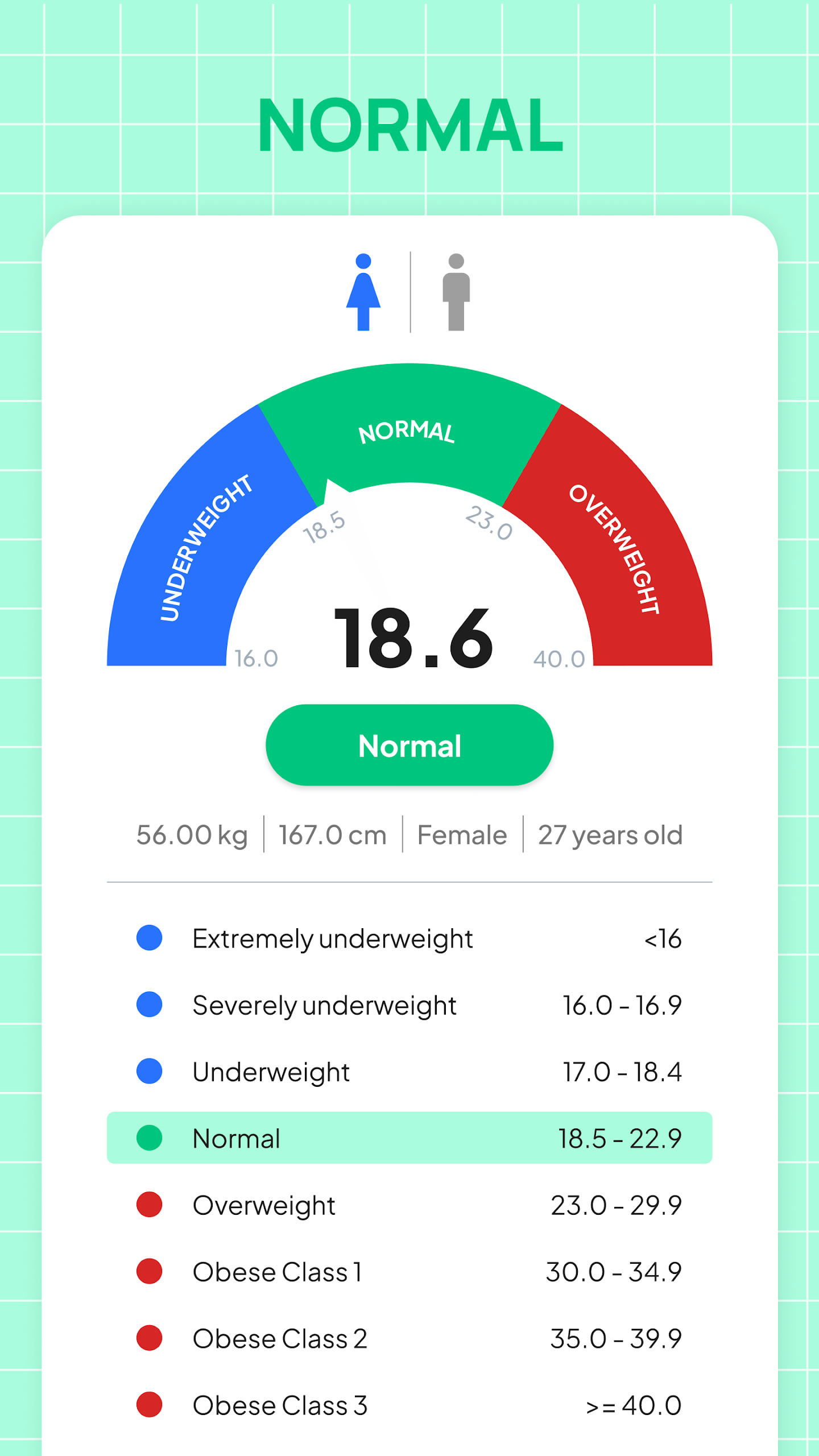 Weight Tracker: BMI, BMR, LBM Screenshot2