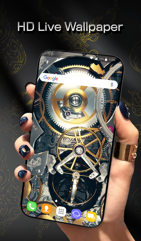 Silver Luxury Watch Wallpaper Screenshot1