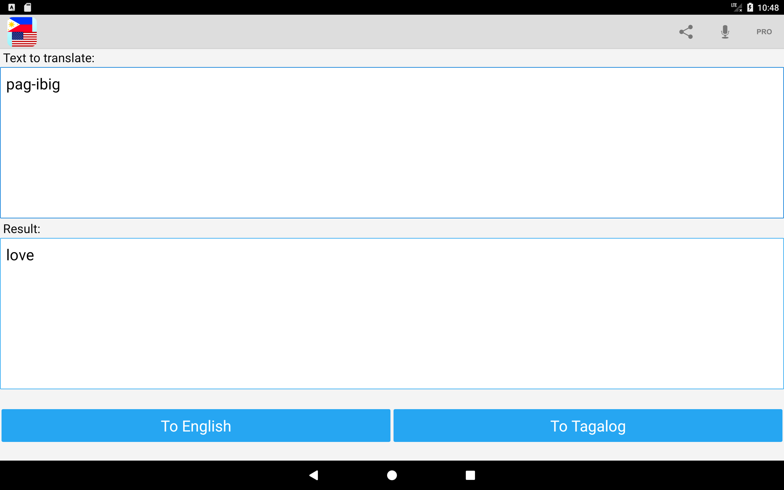 Tagalog English Translator Screenshot10