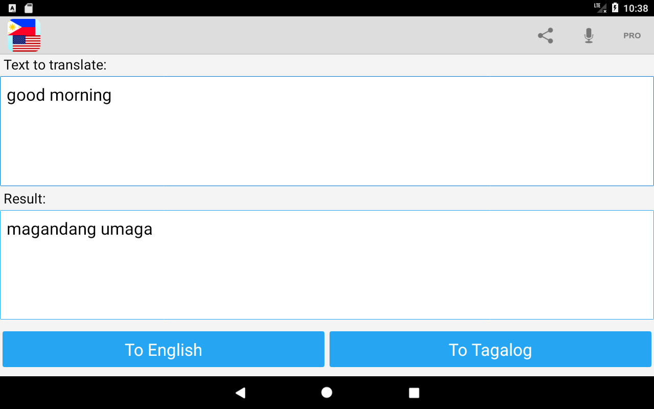 Tagalog English Translator Screenshot6