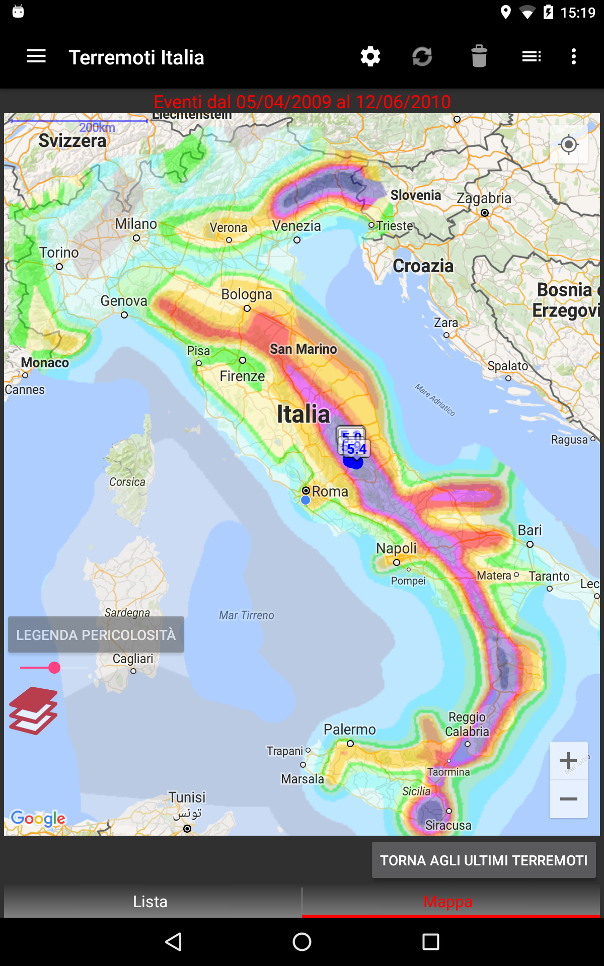 Terremoti Italia Screenshot11