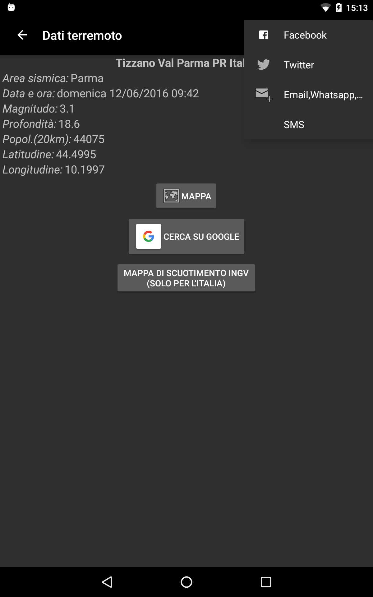 Terremoti Italia Screenshot15