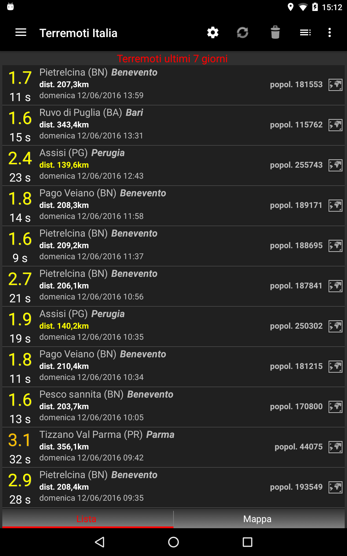 Terremoti Italia Screenshot9