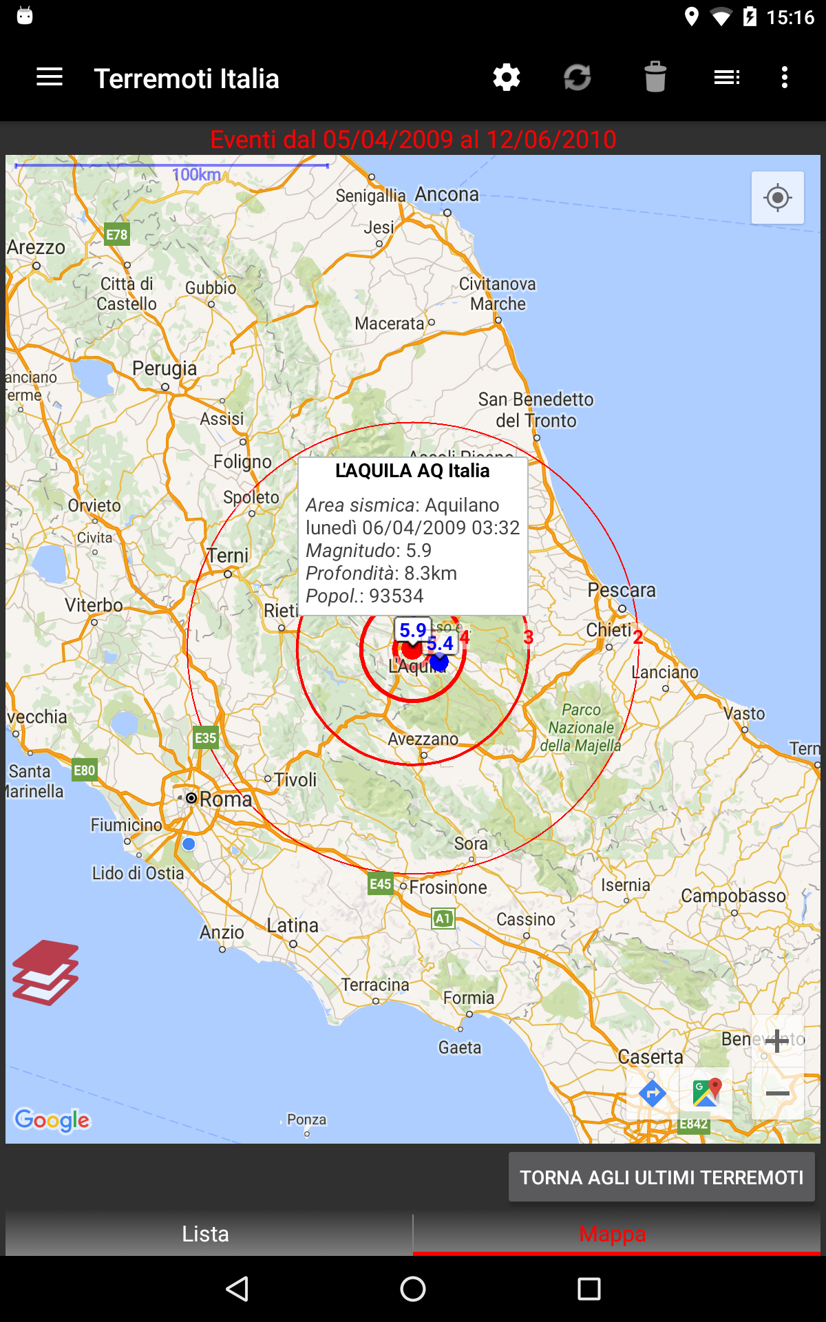 Terremoti Italia Screenshot12