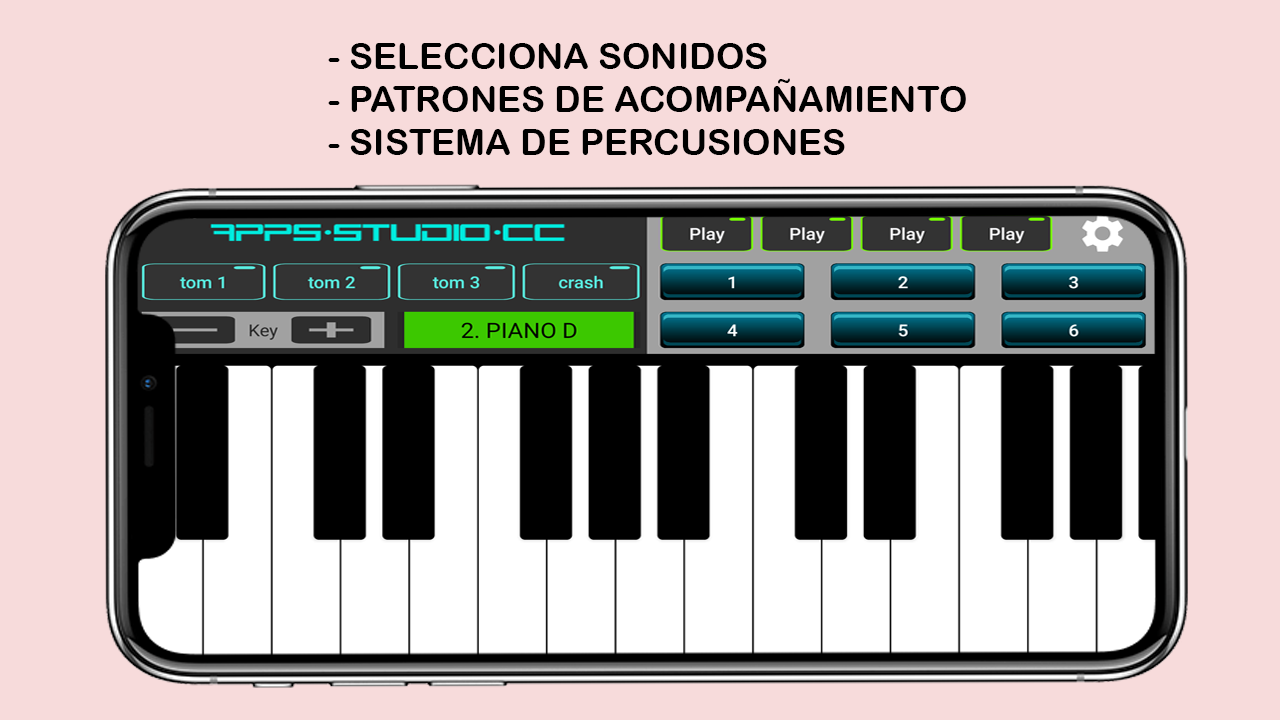 Sintetizador Piano y Percusión Screenshot1