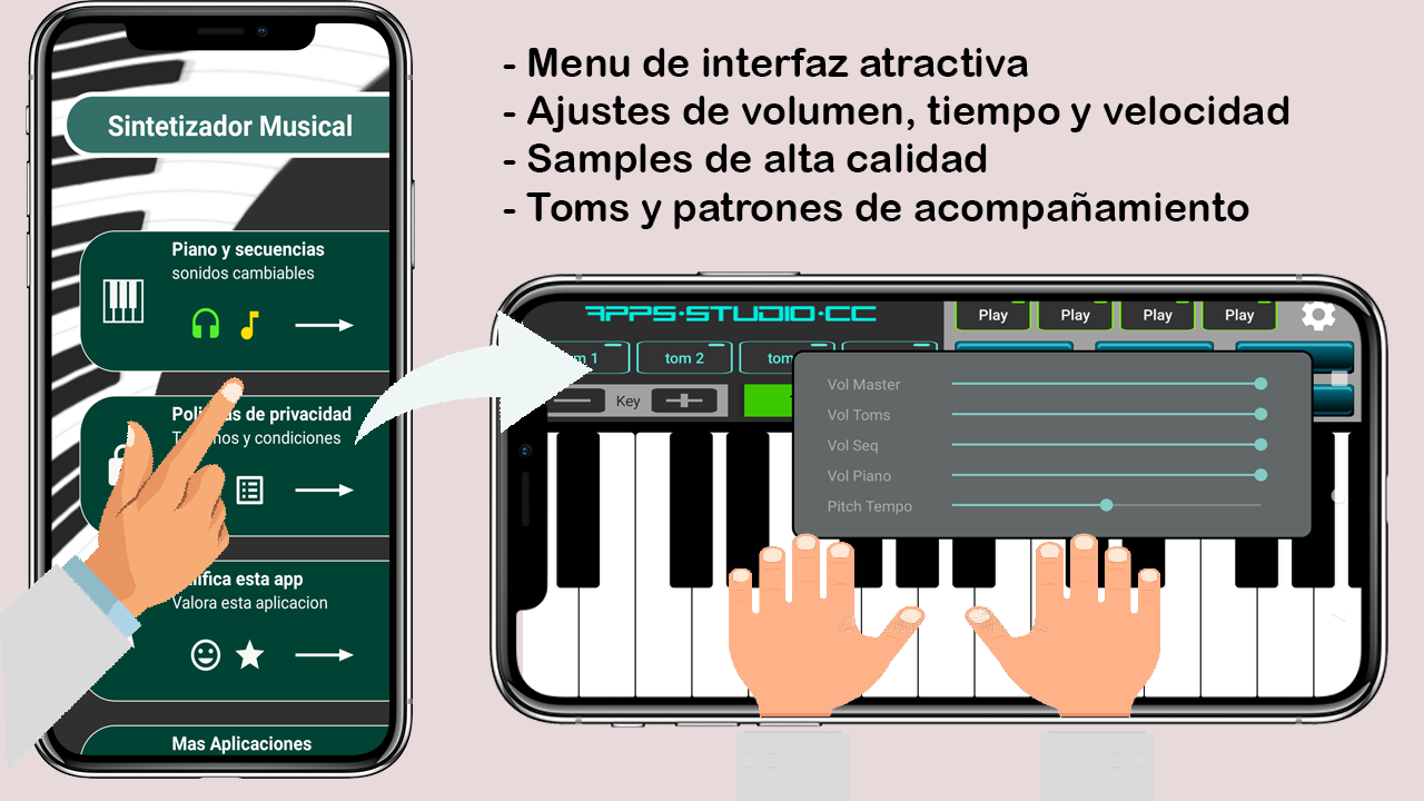 Sintetizador Piano y Percusión Screenshot2