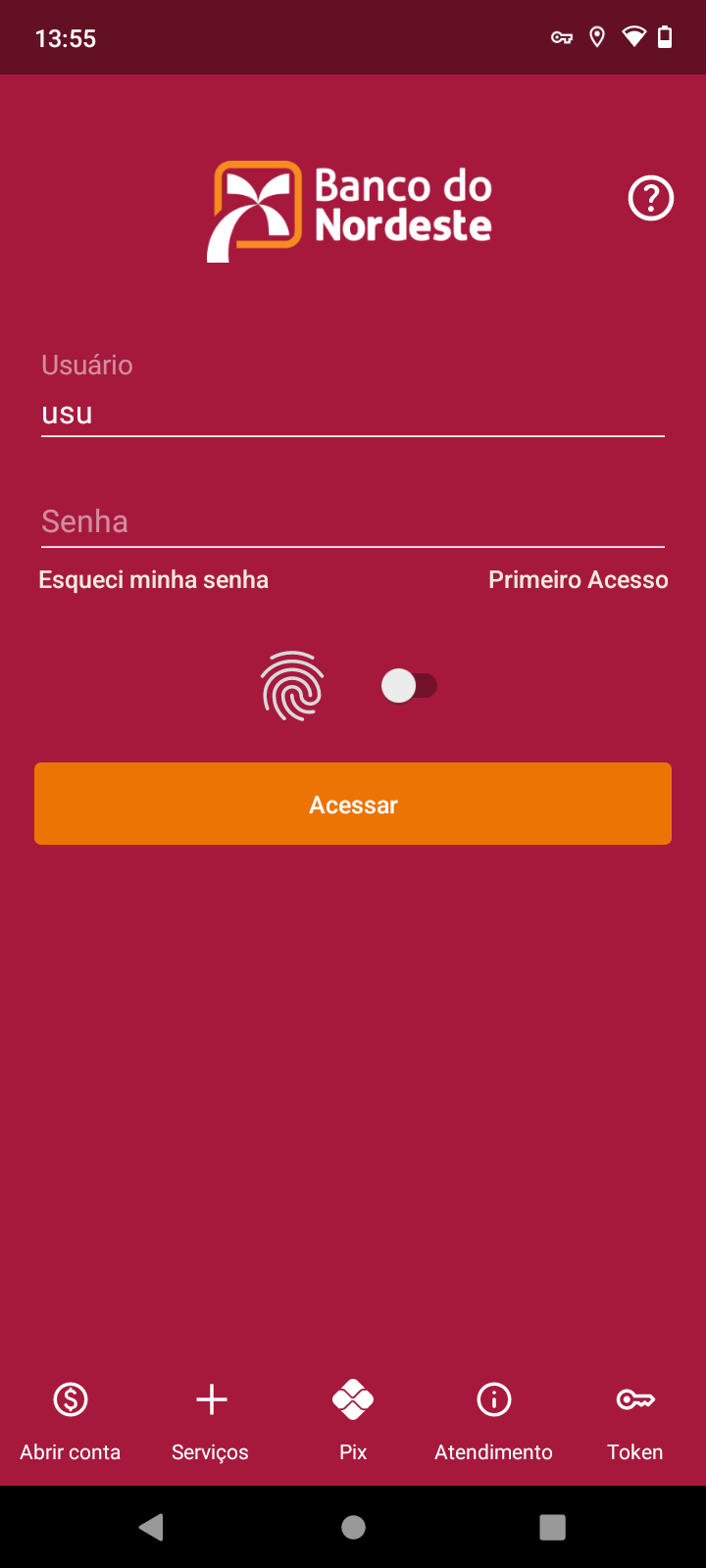 Banco do Nordeste Mobile Screenshot1