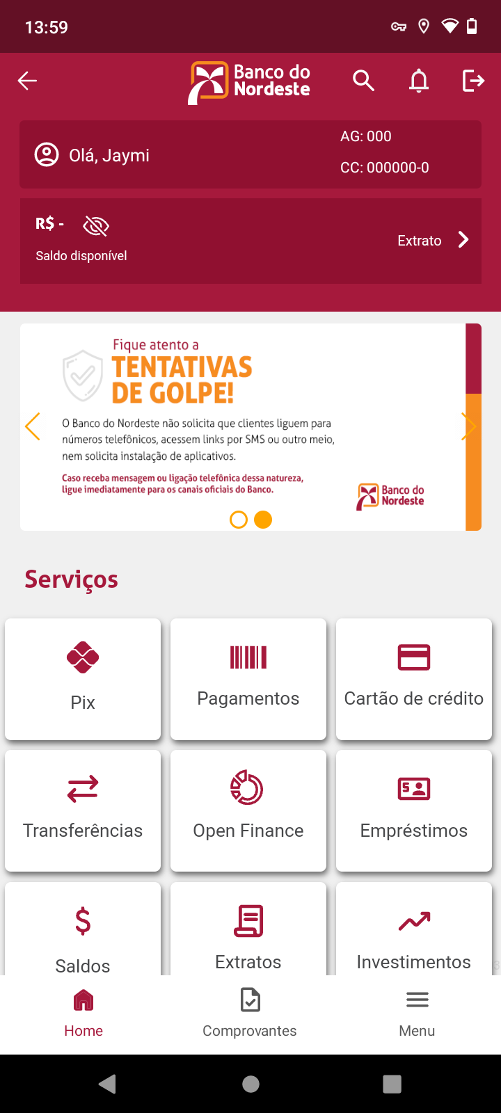 Banco do Nordeste Mobile Screenshot2