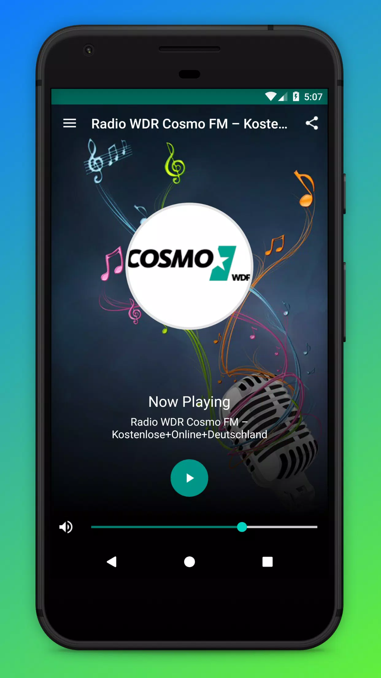 WDR Cosmo Radio App DE Online Screenshot1