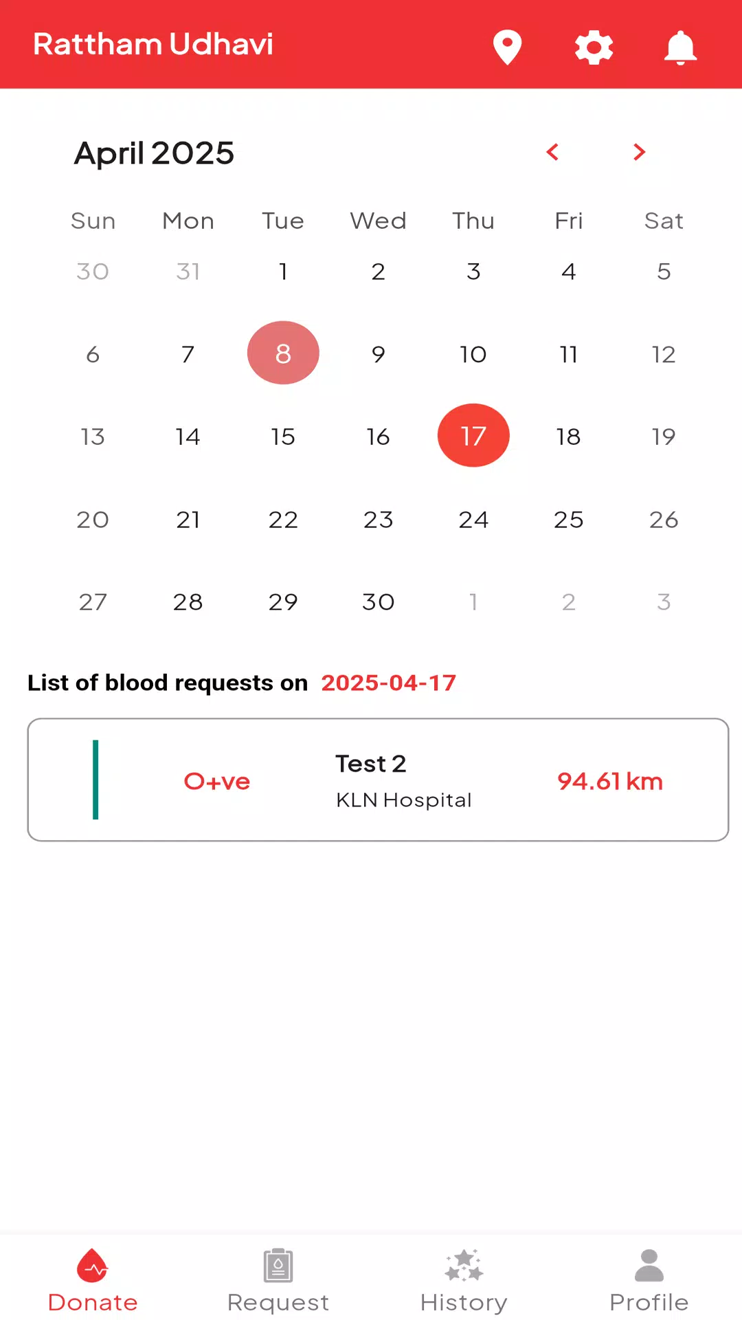Raththam Blood Donation App Screenshot5