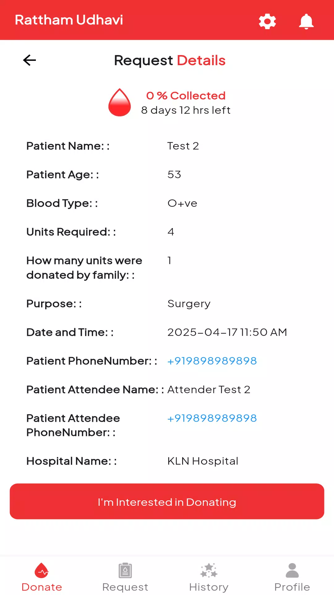 Raththam Blood Donation App Screenshot4