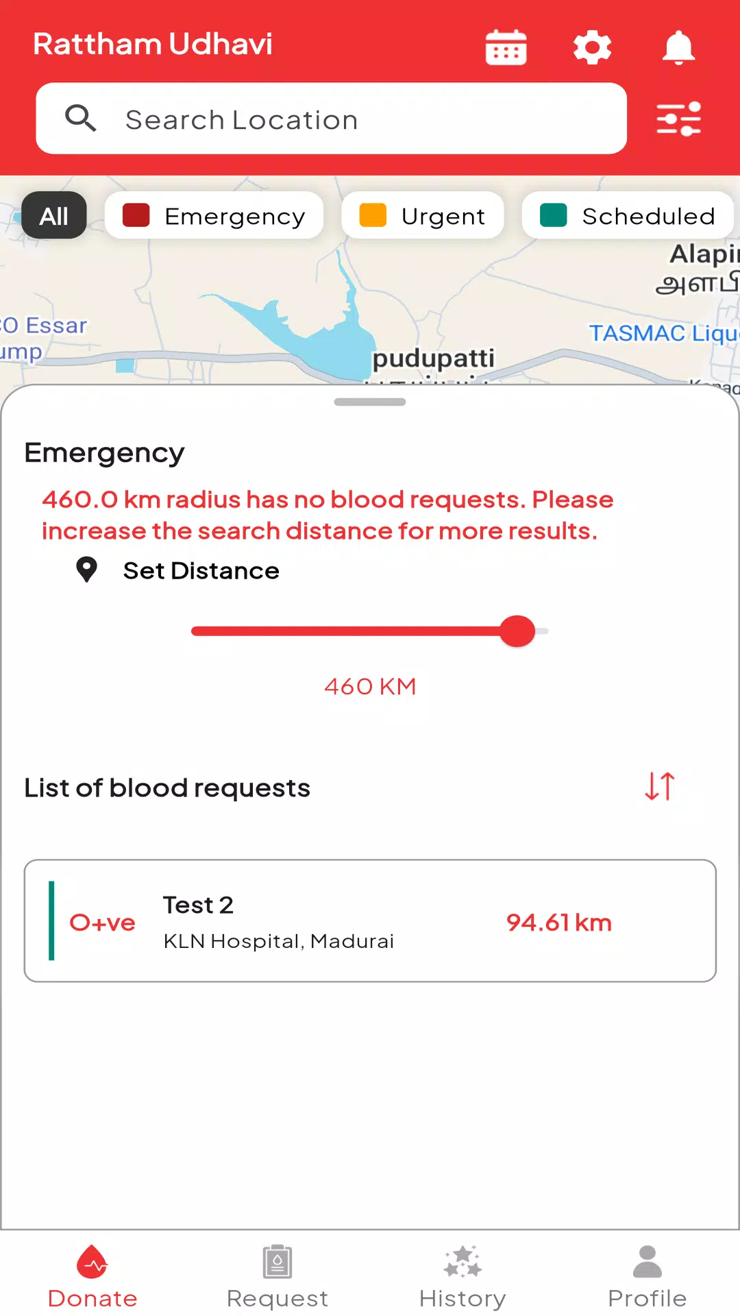 Raththam Blood Donation App Screenshot3