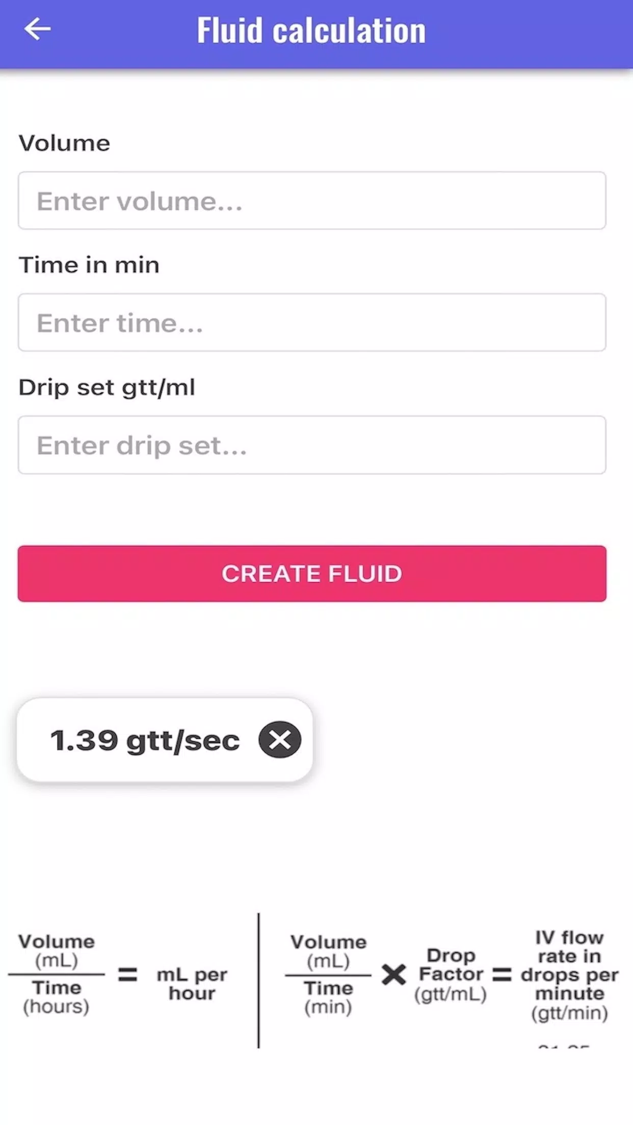 EMS Drip Calc Lite Screenshot1